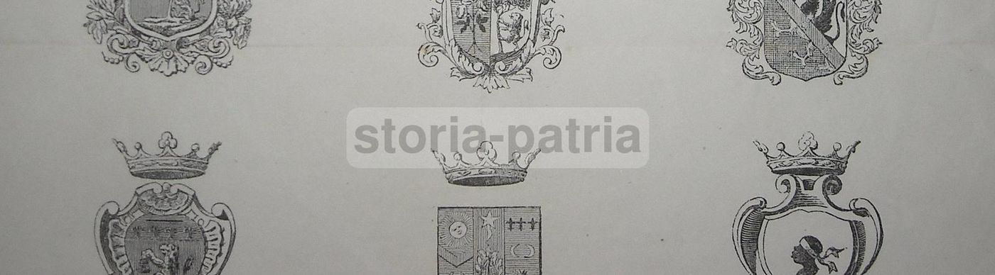 Foglio Volante Araldico: Stemmi Gentilizi E Nobiltà, Roma 1852