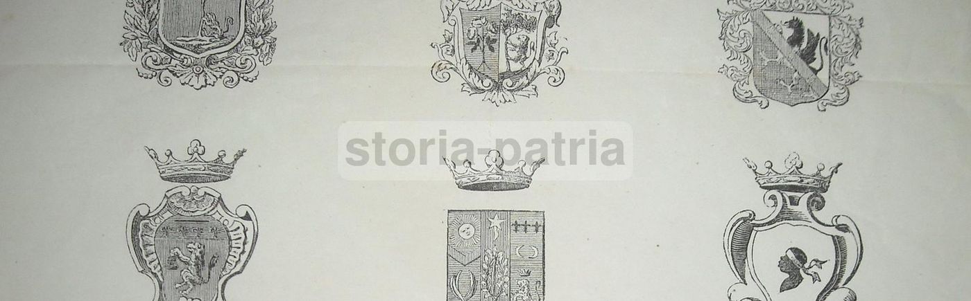 Foglio Volante Araldico: Stemmi Gentilizi E Nobiltà, Roma 1852