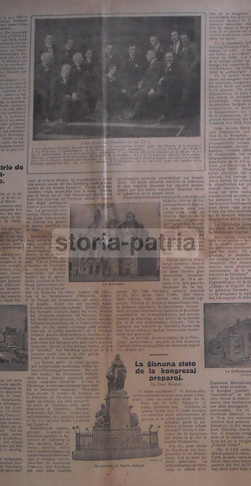 Giornale Esperanto Triumfonta Nurnberg 1922 Araldica Illustrato