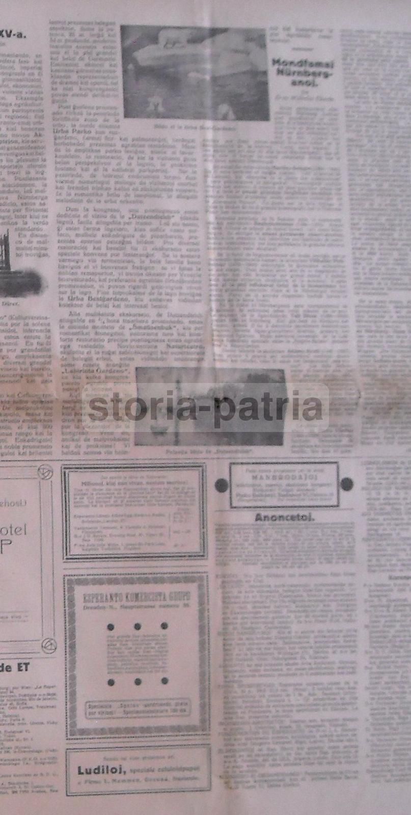 Giornale Esperanto Triumfonta Nurnberg 1922 Araldica Illustrato