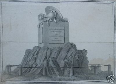 Incisione Antica Di Monumento Militare, Karcher 1794
