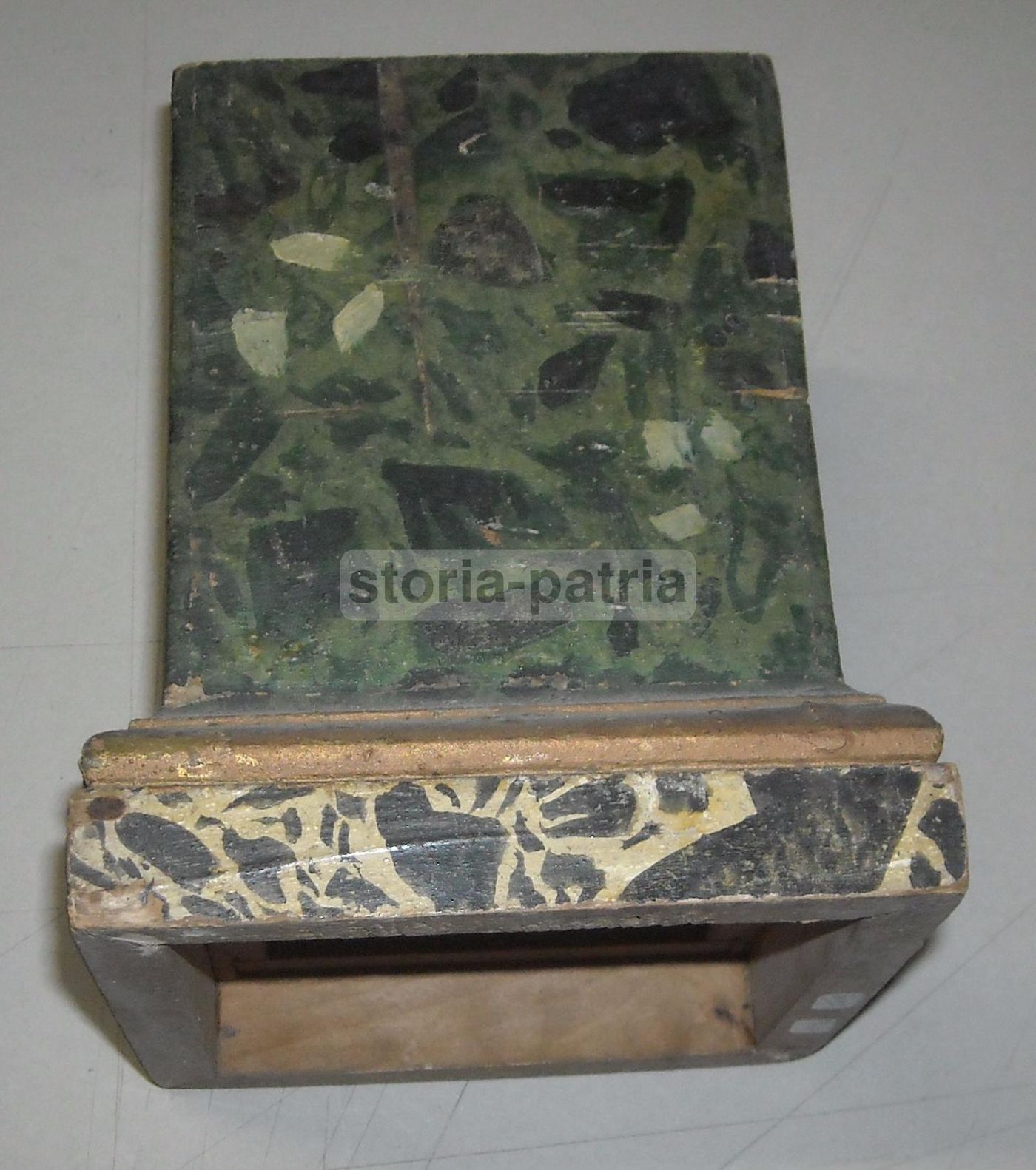 Antico Supporto Per Scultura In Legno Laccato Marmorizzato (Fine XVIII   Inizio XIX Secolo)