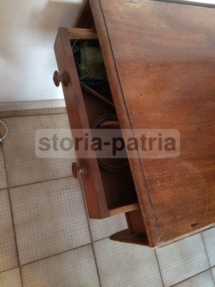 Tavolo Antico Con Alette In Mogano, Epoca Luigi Filippo, XIX Secolo
