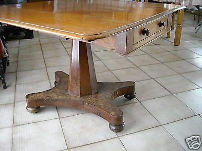 Tavolo Antico Con Alette In Mogano, Epoca Luigi Filippo, XIX Secolo
