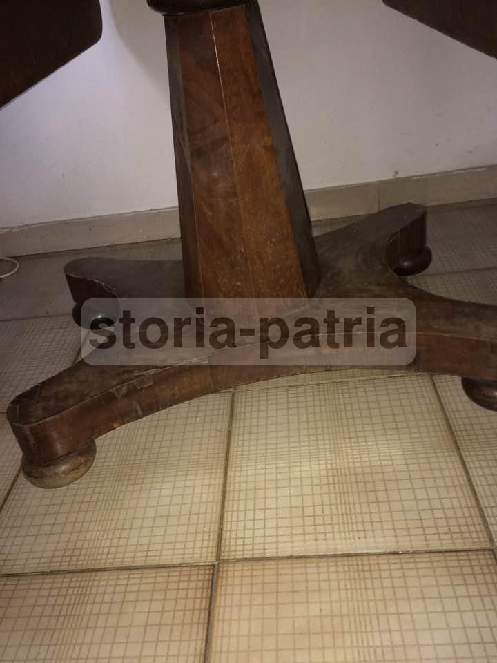 Tavolo Antico Con Alette In Mogano, Epoca Luigi Filippo, XIX Secolo