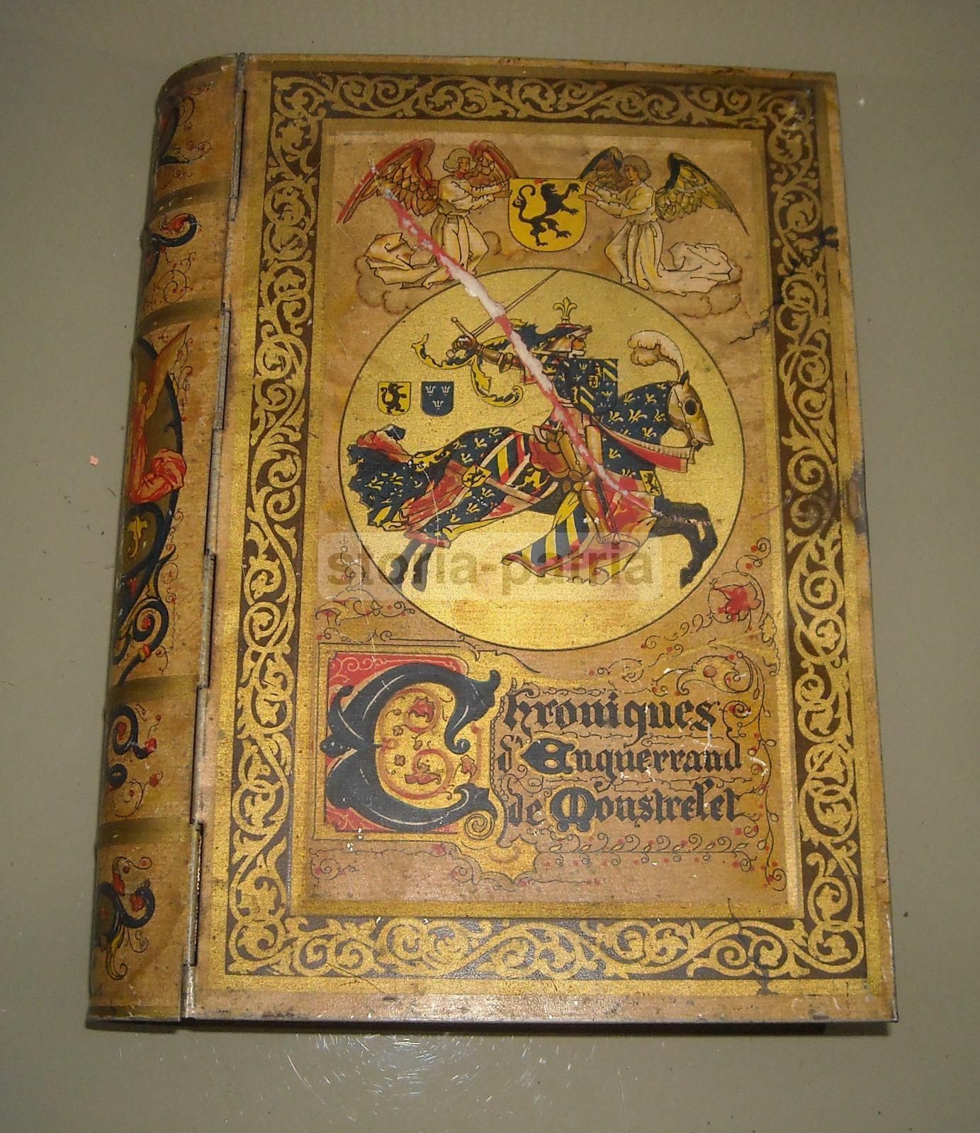 Scatola Pubblicitaria Elah Pegli Forma Libro Araldica Medievale
