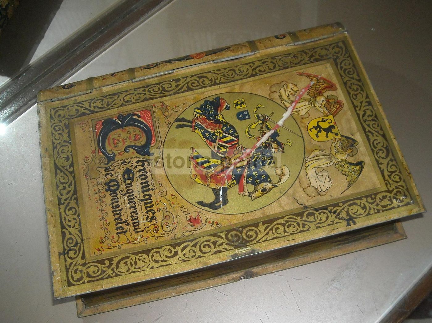 Scatola Pubblicitaria Elah Pegli Forma Libro Araldica Medievale