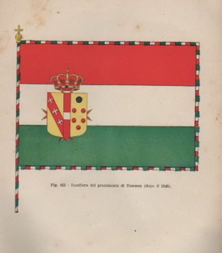 Bandiera Del Granducato Di Toscana (1848)   Stampa Antica