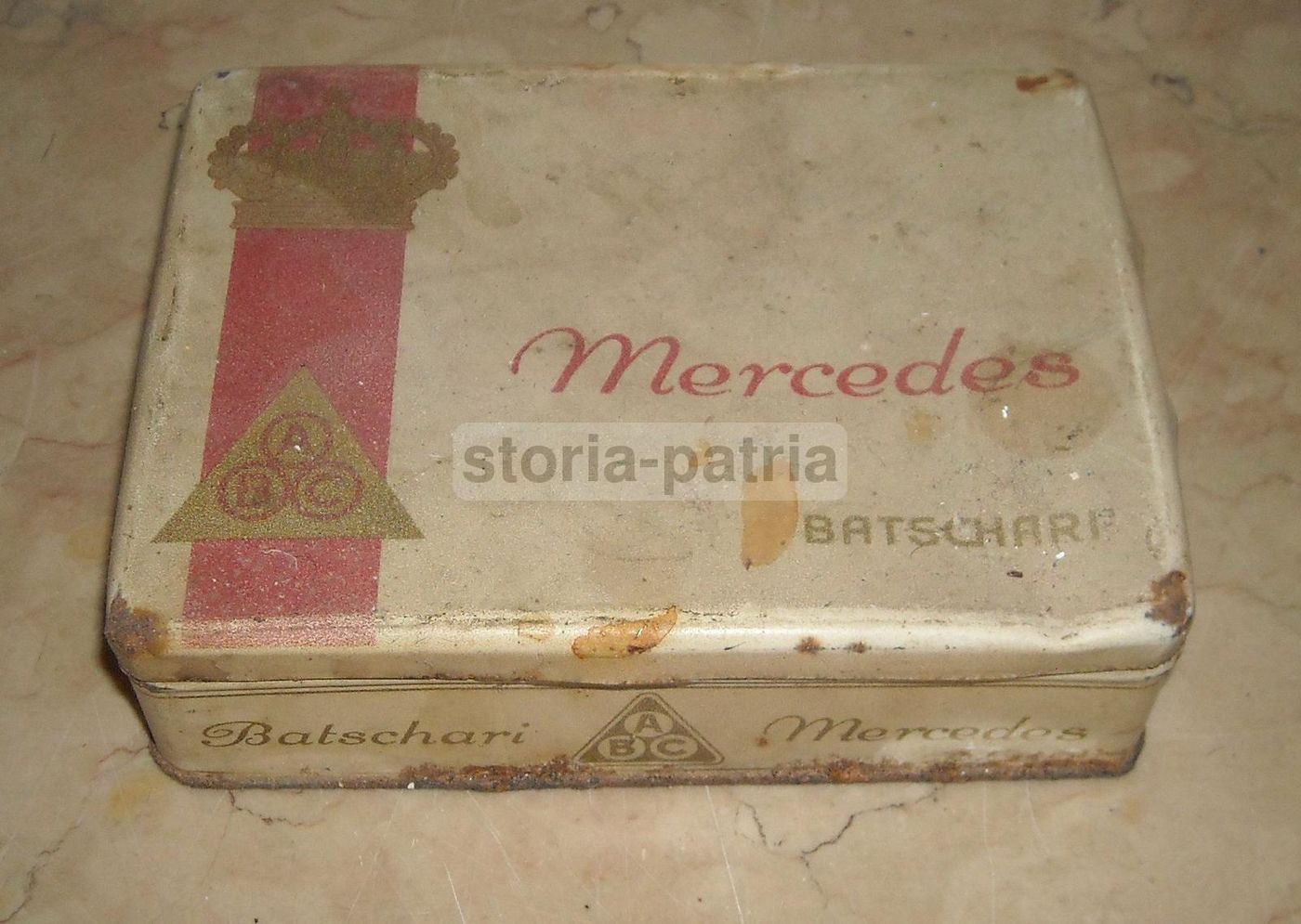 Astuccio Metallico Pubblicitario Batschari Berna Con Stemmi Araldici