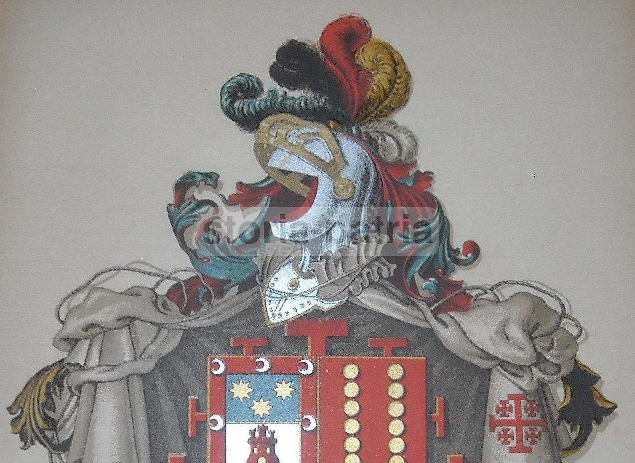 Stemma Araldico Casata Cendra, Cromolitografia Ordine Gerosolimitano