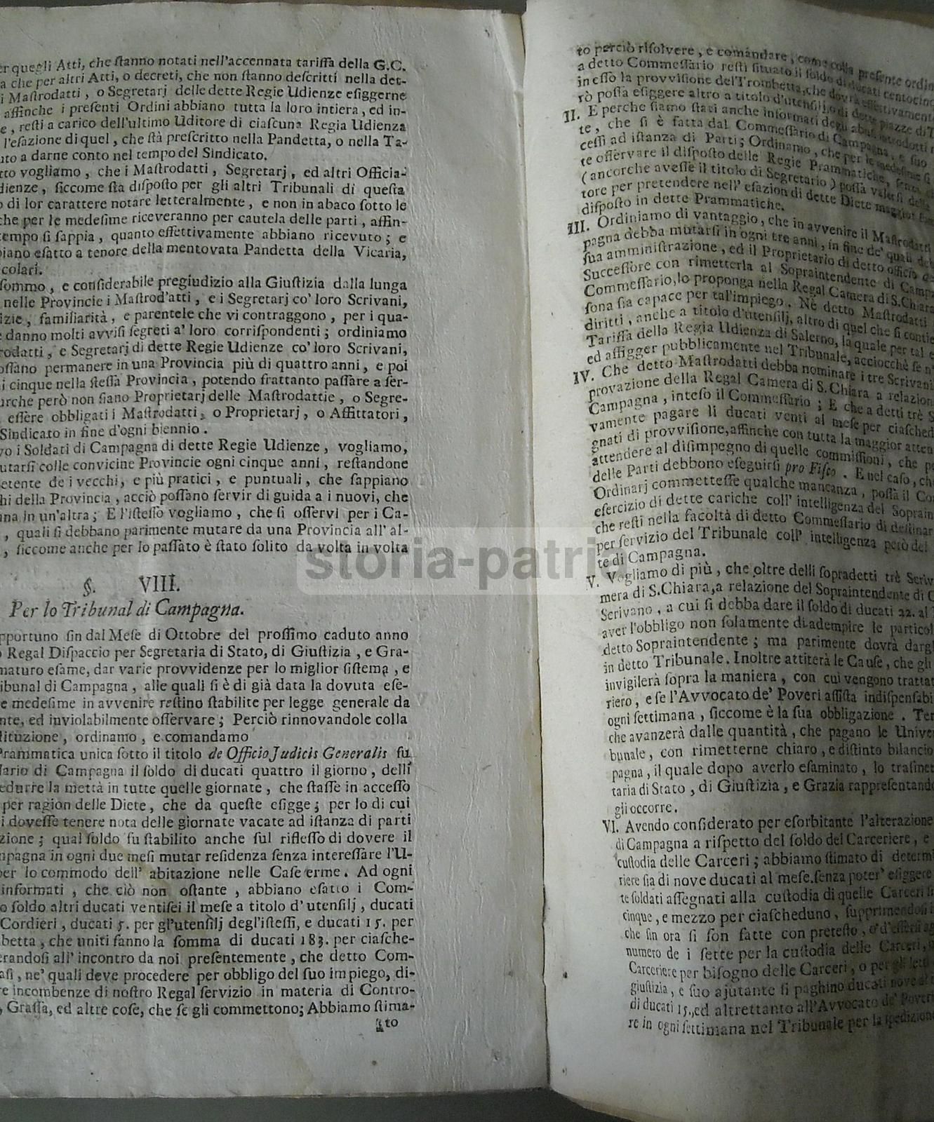 Prammatica Di Carlo III Sulla Giustizia E I Tribunali Del Regno Di Napoli, 1738