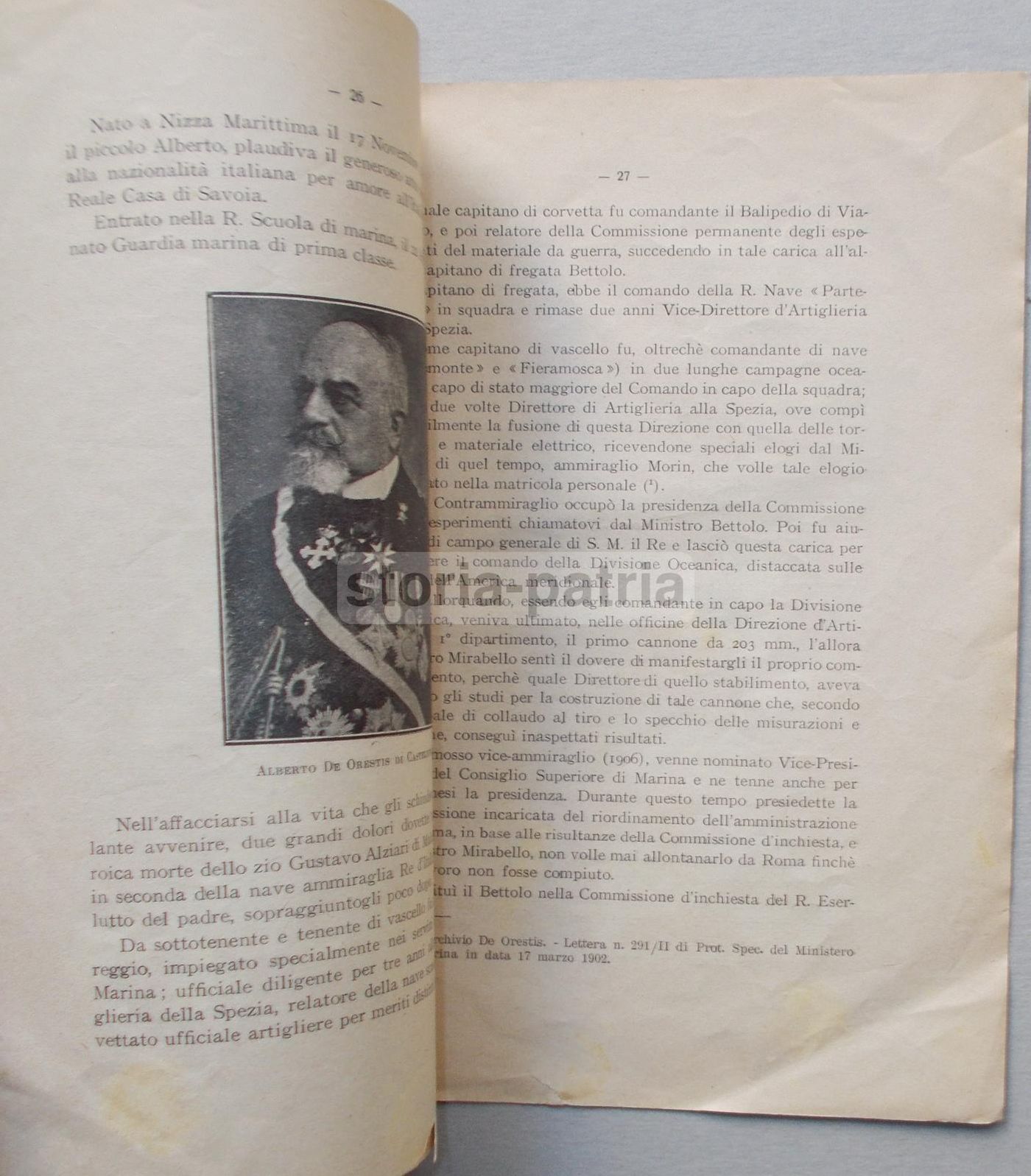 Araldica Famiglia De Orestis Nizza Marittima Castello Gardiola 1924