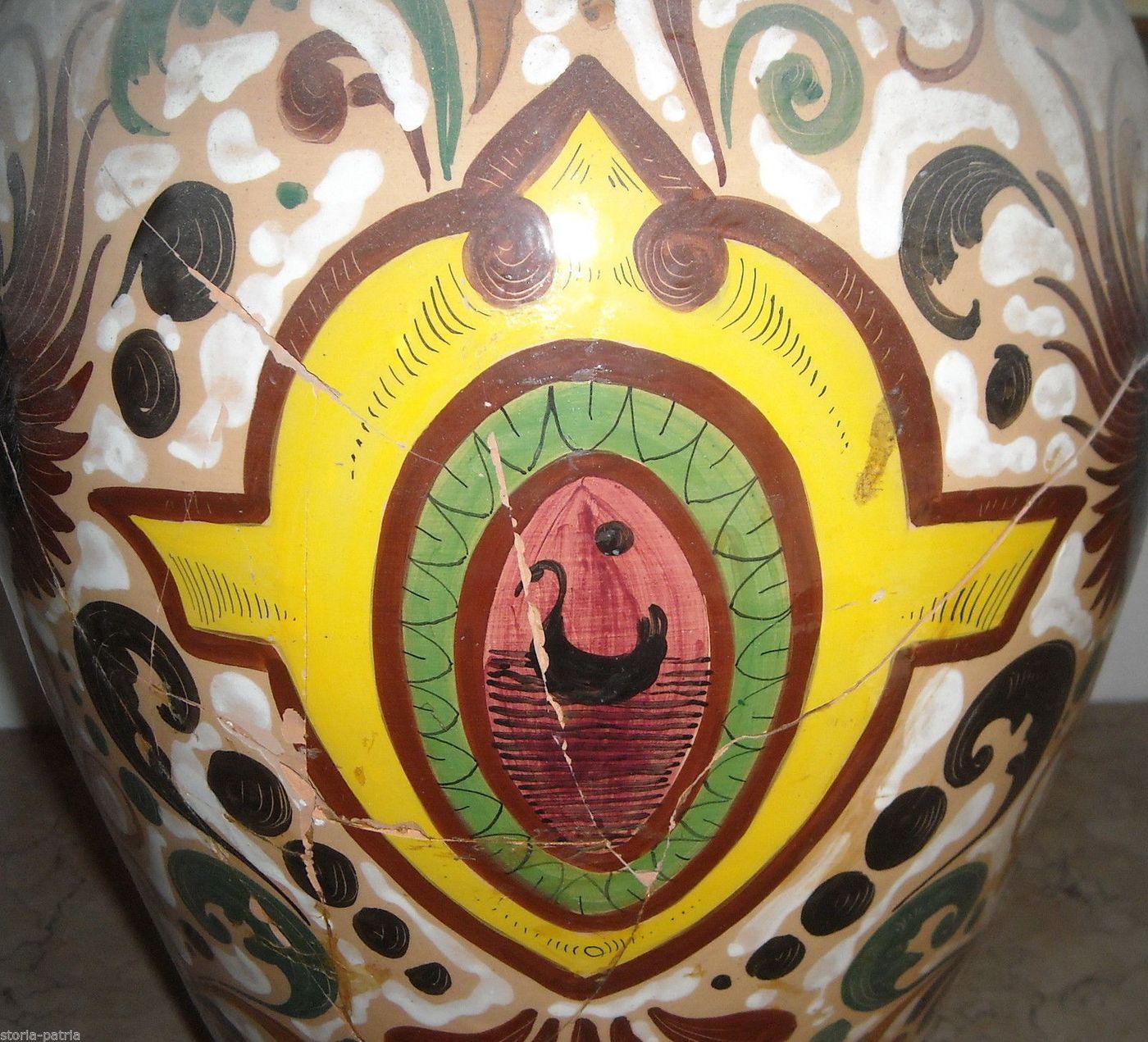 Vaso In Ceramica Araldica Dell'Inizio Del '900