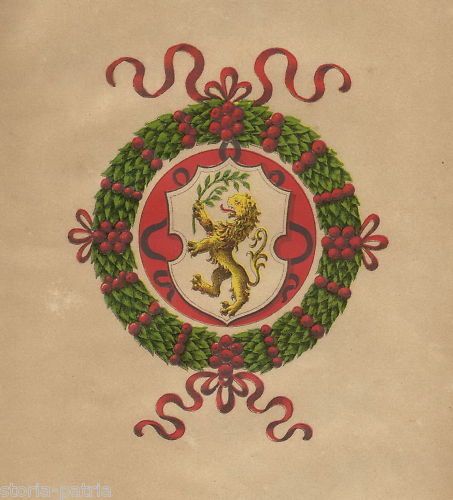 Cromolitografia Araldica Leone Rampante, Bulla Roma, Primo '900