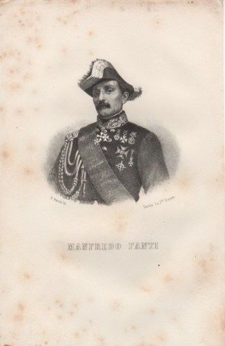 Ritratto Litografico Di Manfredo Fanti, Generale Del Risorgimento