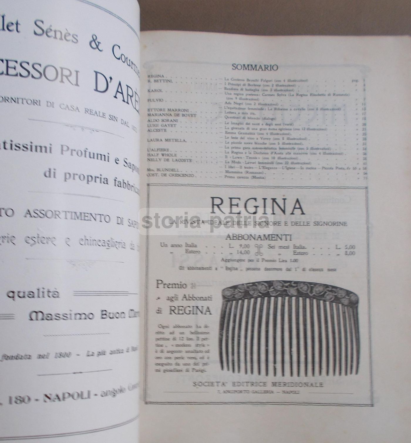 Rivista Regina 1905, Napoli: Nobiltà, Moda, Tennis E Automobilismo