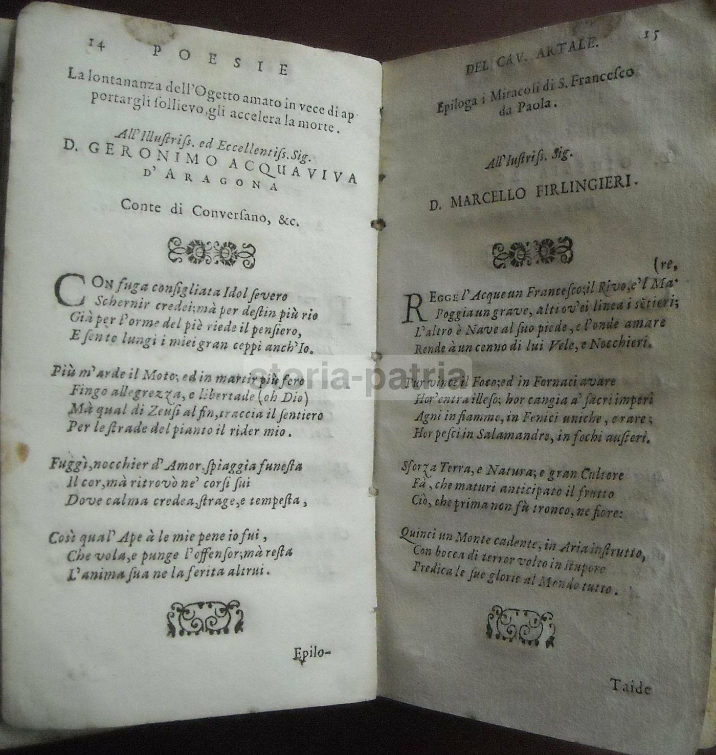 Enciclopedia Poetica Di Giuseppe Artale, Napoli 1679, Bulifon