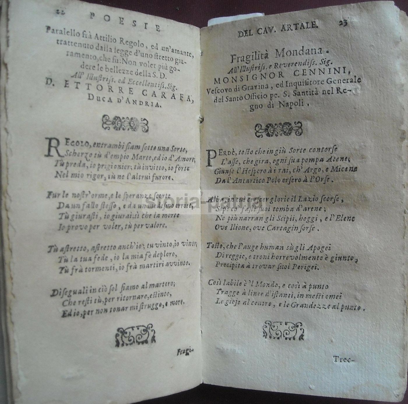 Enciclopedia Poetica Di Giuseppe Artale, Napoli 1679, Bulifon