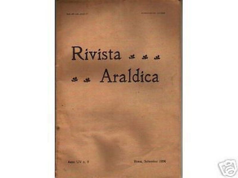 Rivista Araldica: Settembre 1956, Pio IX, Nobiltà Due Sicilie, Bari