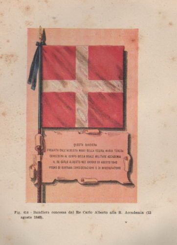 Bandiera Reale Accademia Carlo Alberto 1840: Stampa Antica Savoia