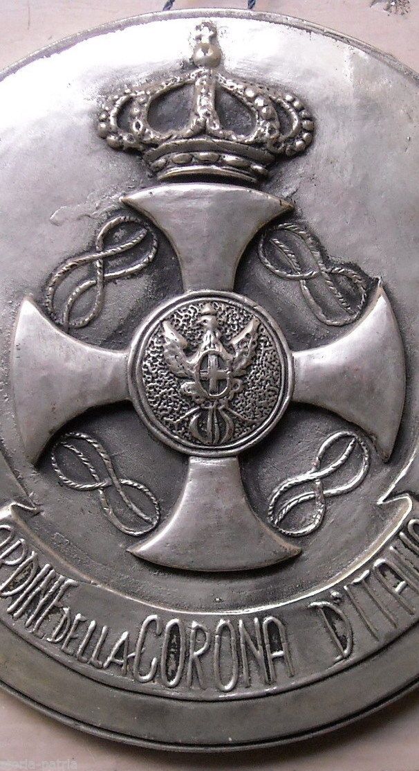 Placca Ceramica Araldica Ordine Della Corona d'Italia Savoia