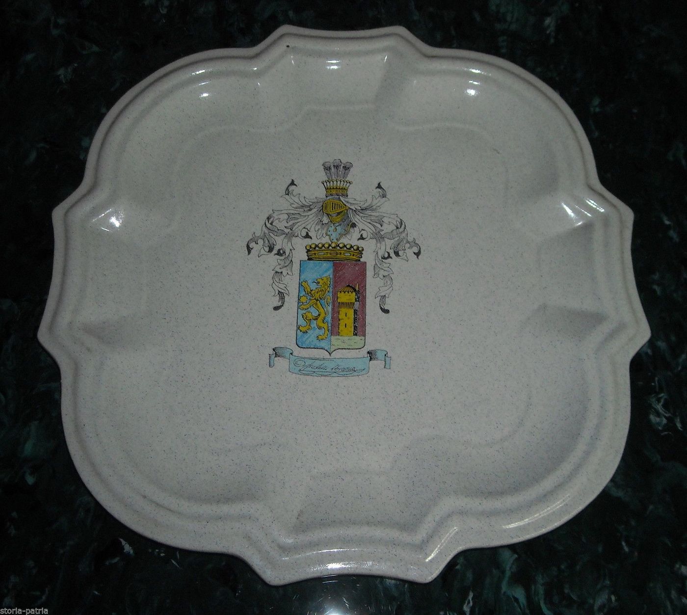 Piatto Ceramica Stemma Araldico Branca Italica Ars 1975