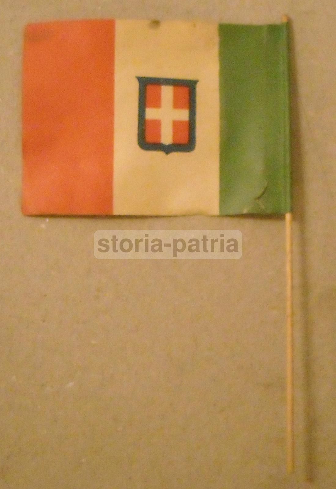 Bandiera Regno d'Italia Con Stemma Sabaudo (Anni '20 '30)