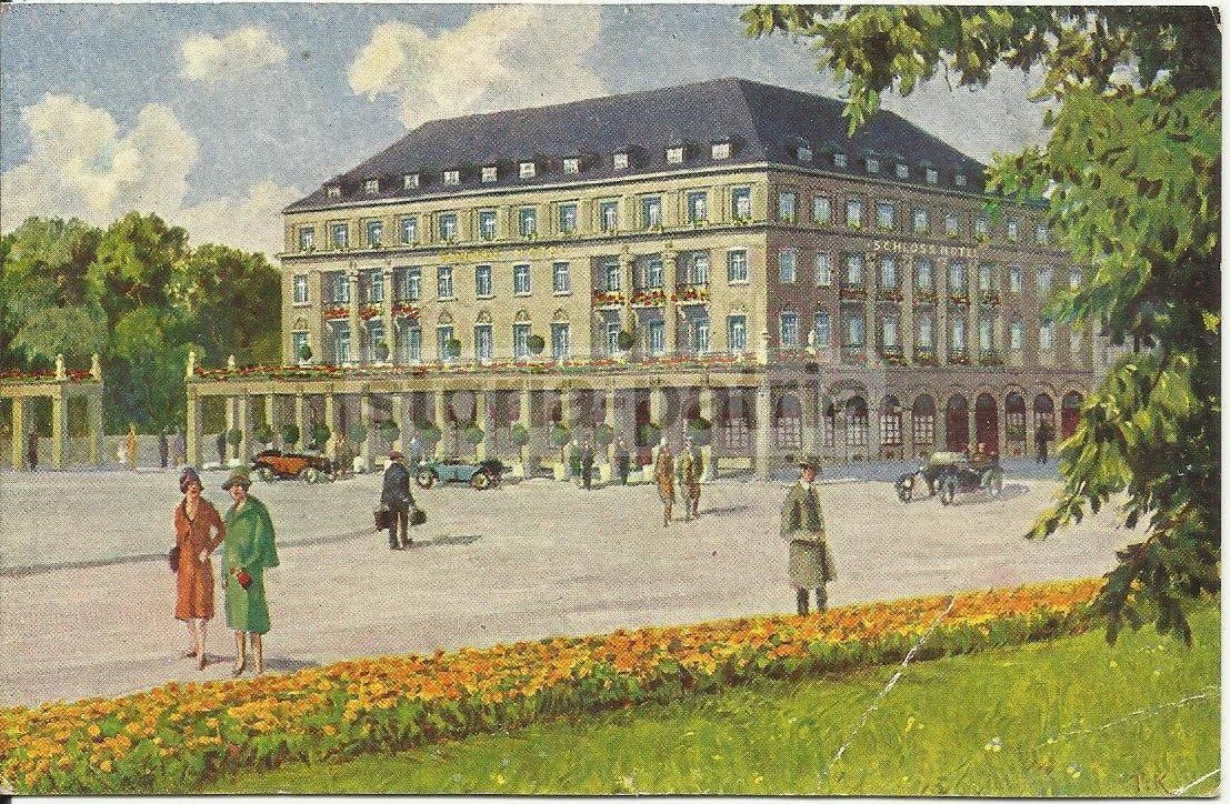 Cartolina Schloss Hotel Karlsruhe Anni '20, Proprietà C. Walde