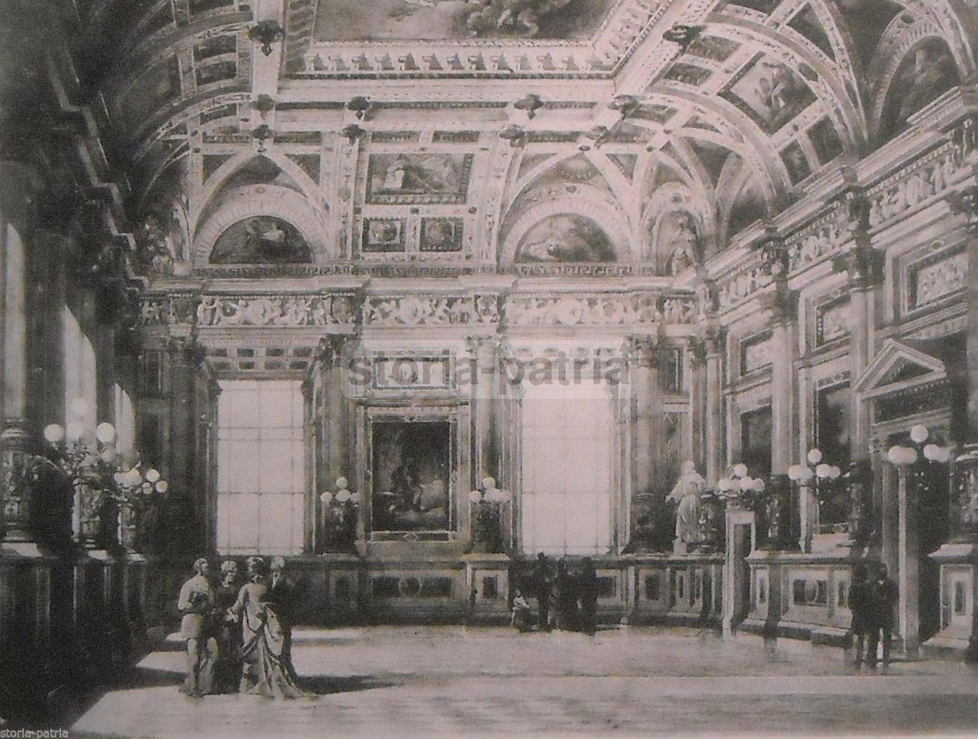 Salone Del Palazzo Municipale Di Brescia, Progetto Di Antonio Tagliaferri, 1890
