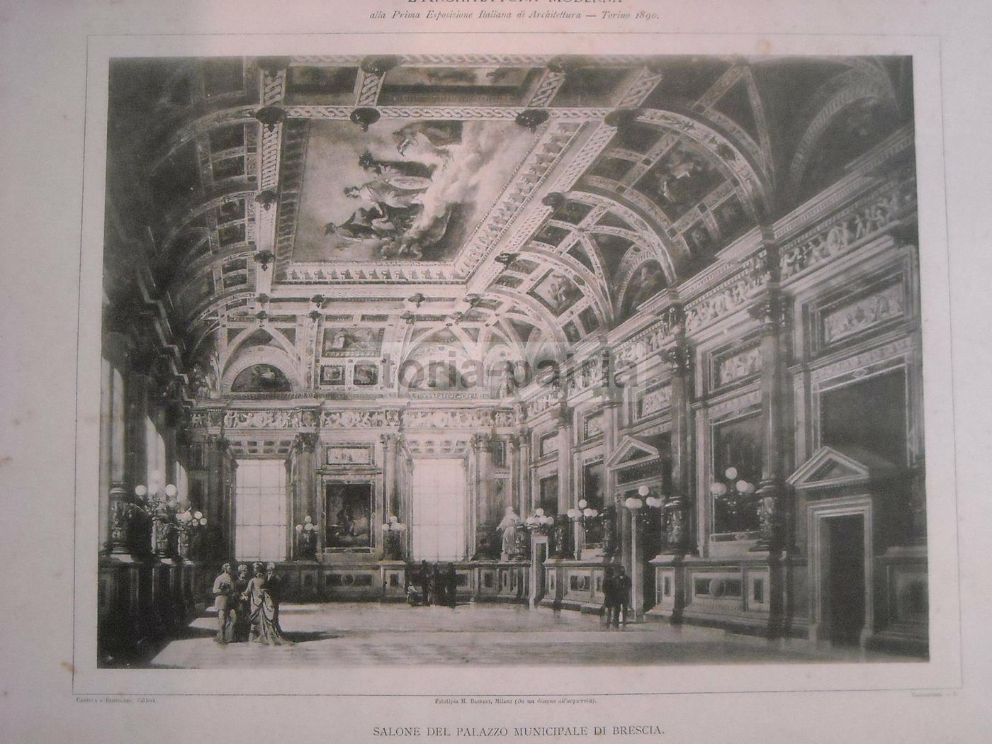 Salone Del Palazzo Municipale Di Brescia, Progetto Di Antonio Tagliaferri, 1890