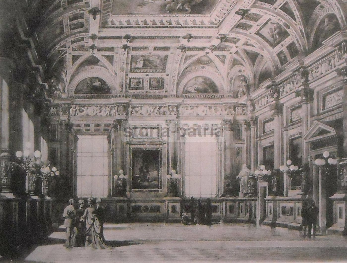 Salone Del Palazzo Municipale Di Brescia, Progetto Di Antonio Tagliaferri, 1890