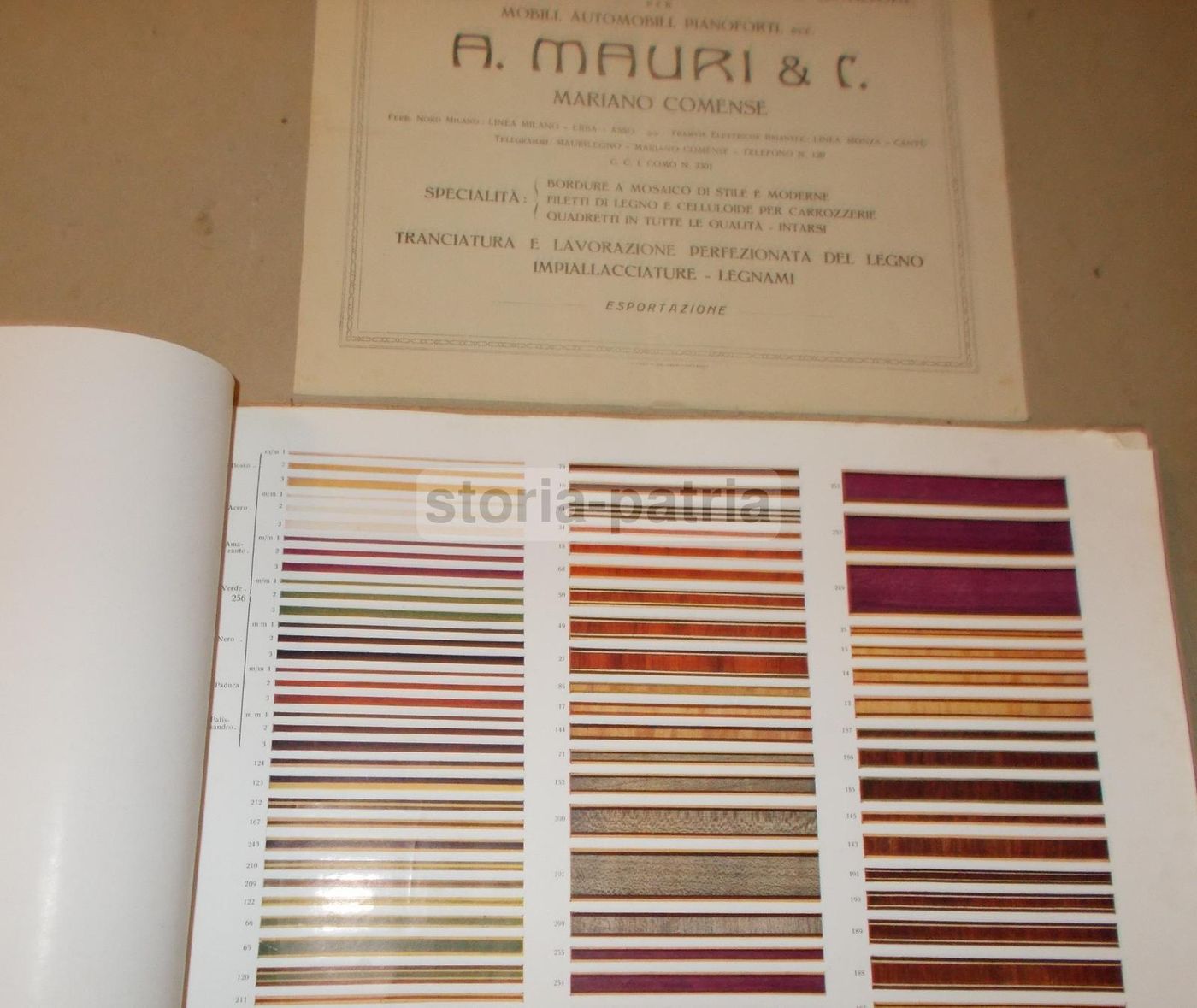 Catalogo Intarsi In Legno A. Mauri & C., Mariano Comense, Anni '20 '30