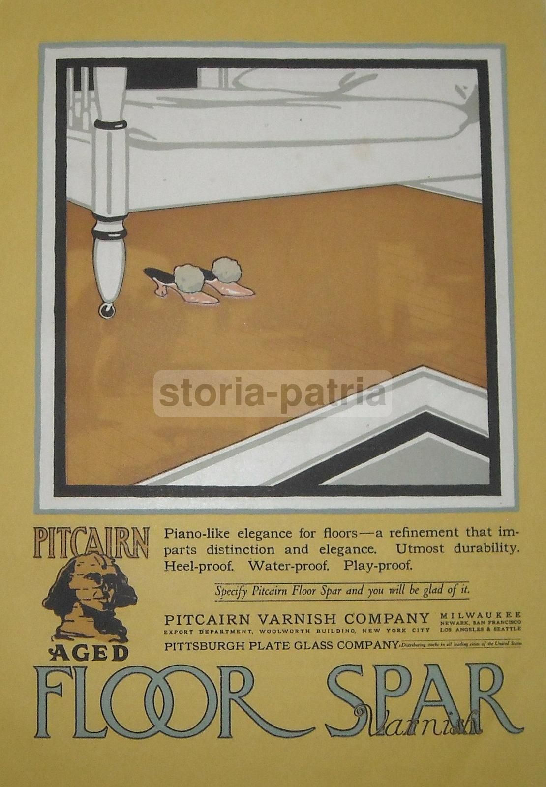 Pubblicità Patton Velumina E Pitcairn Varnish, Anni '20, Gusto Art Déco