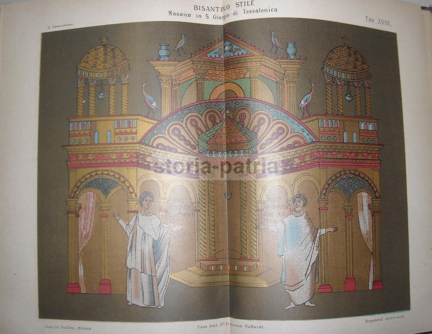 Mosaico Di San Giorgio A Tessalonica, Cromolitografia Bizantina Vallardi