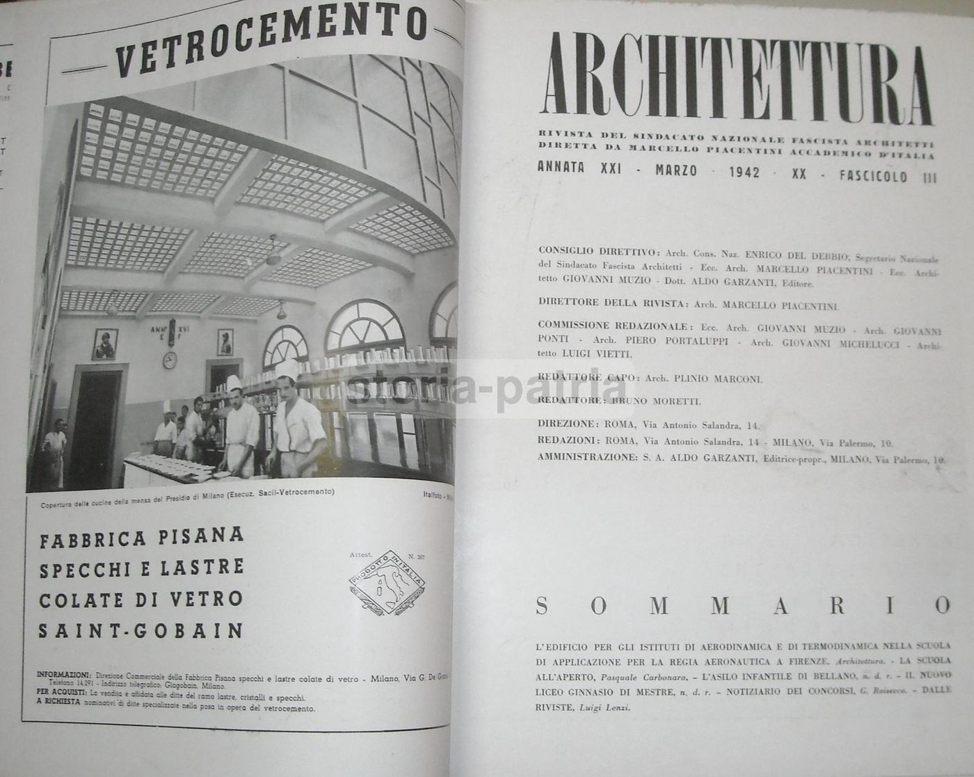 Rassegna Di Architettura, Diretta Da Marcello Piacentini, Marzo 1942   Garzanti, Milano