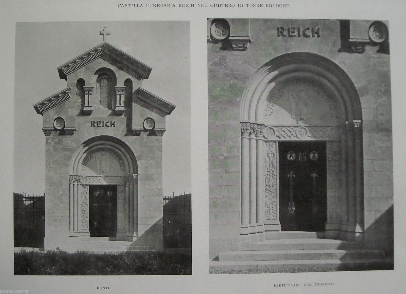 Cappella Funeraria Reich, Torre Boldone (Bergamo), Progetto Dell'Ing. Luigi Angelini, 1928