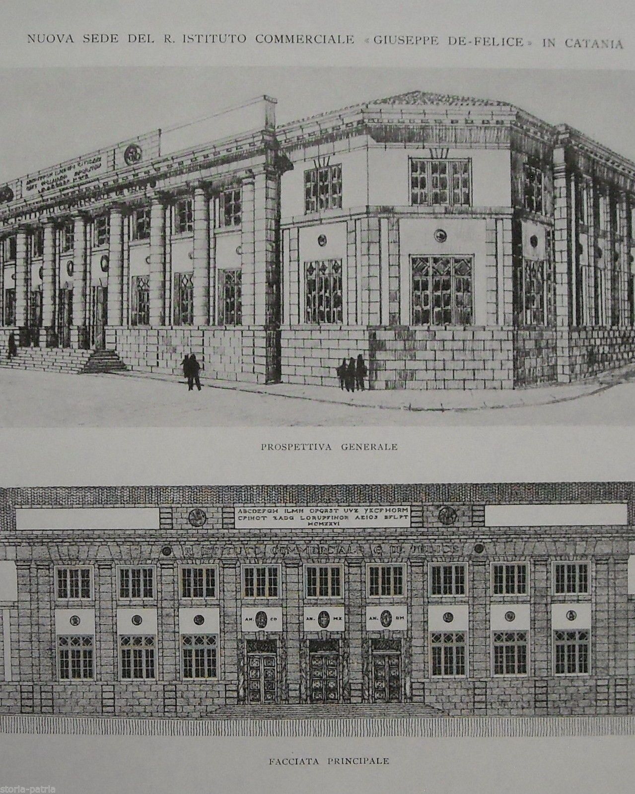 Stampe Dell'Istituto Commerciale Di Catania, Francesco Fichera, 1928