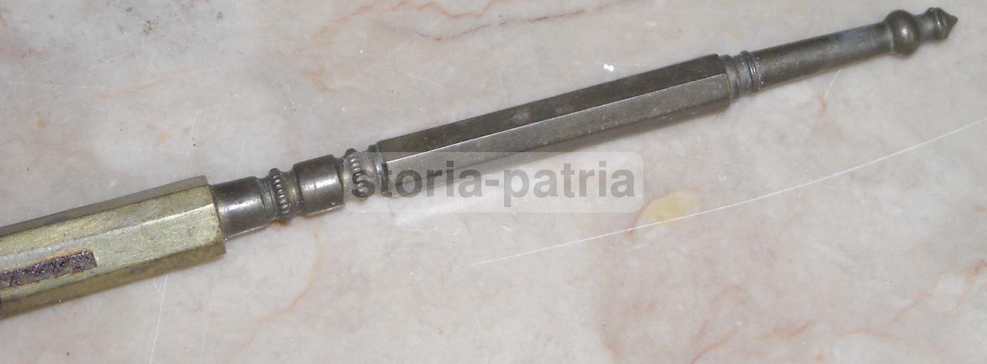 Antico Accessorio Per Compasso In Ferro E Ottone Del 1800