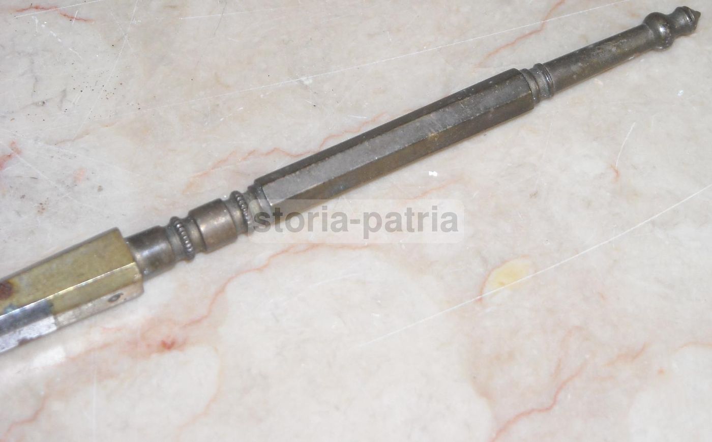Antico Accessorio Per Compasso In Ferro E Ottone Del 1800