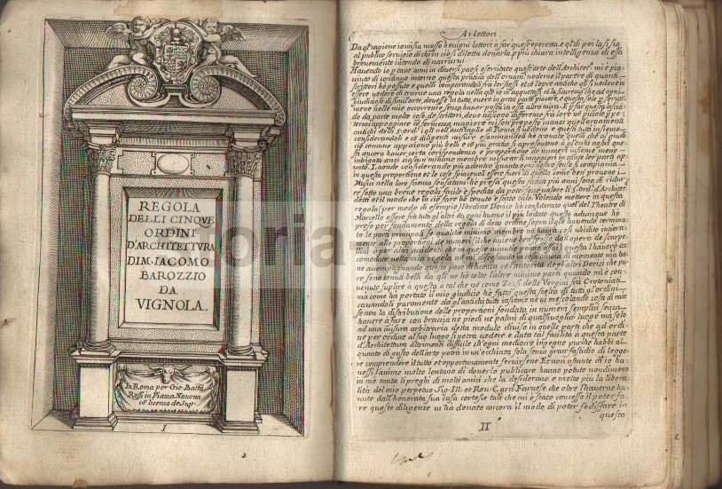 Vignola: Regola Delli Cinque Ordini d'Architettura. Roma, Rossi, Inizio XVII Secolo