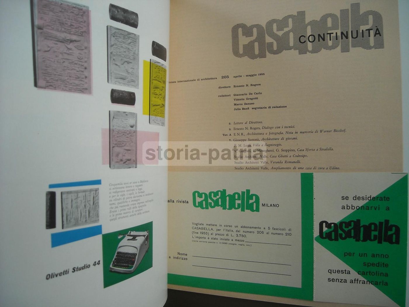 Casabella Continuità N. 205 1955 Rogers Albini Gregotti Napoli