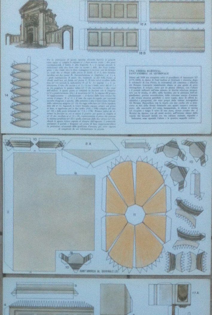 Gioco Costruzioni Chiesa Sant'Andrea Al Quirinale Roma Anni '50