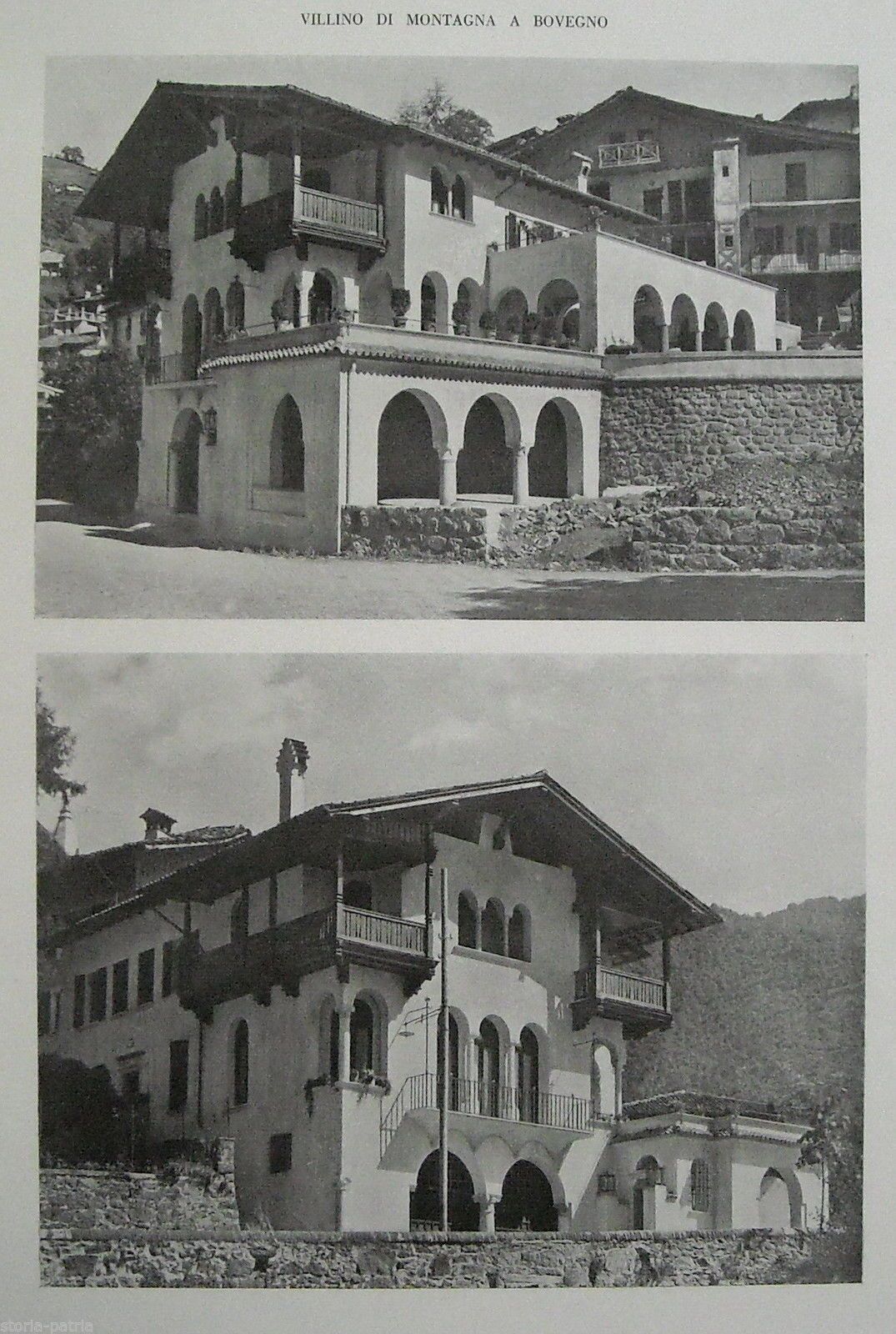 Stampe Architettoniche Villino Dabbeni, Bovegno (Brescia), 1931