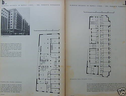 Documenti Architettura: Alberghi. Progetti Di Ingegneria, Vallardi 1949