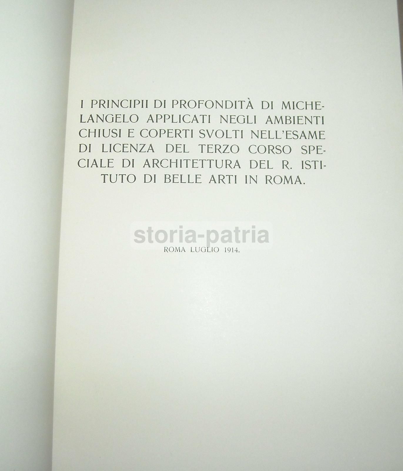 Vittorio Pantaleo, I Principi Di Profondità Di Michelangelo, 1914
