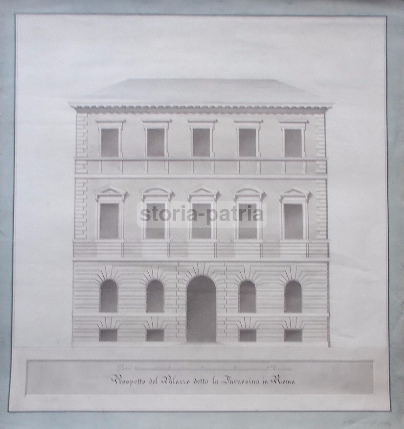 Progetto Architettonico Per Villa Farnesina A Roma, Tre Disegni Originali