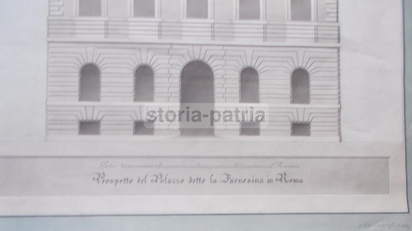 Progetto Architettonico Per Villa Farnesina A Roma, Tre Disegni Originali