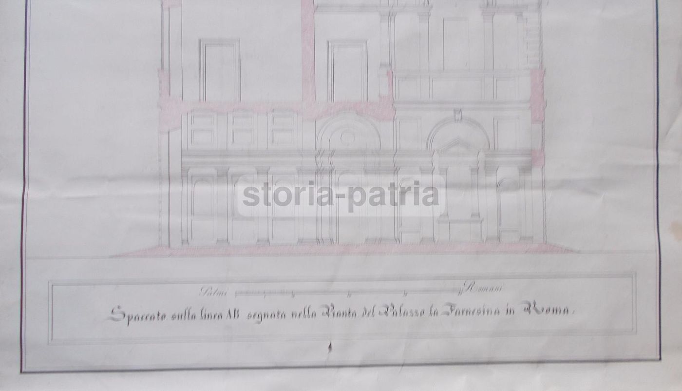 Progetto Architettonico Per Villa Farnesina A Roma, Tre Disegni Originali