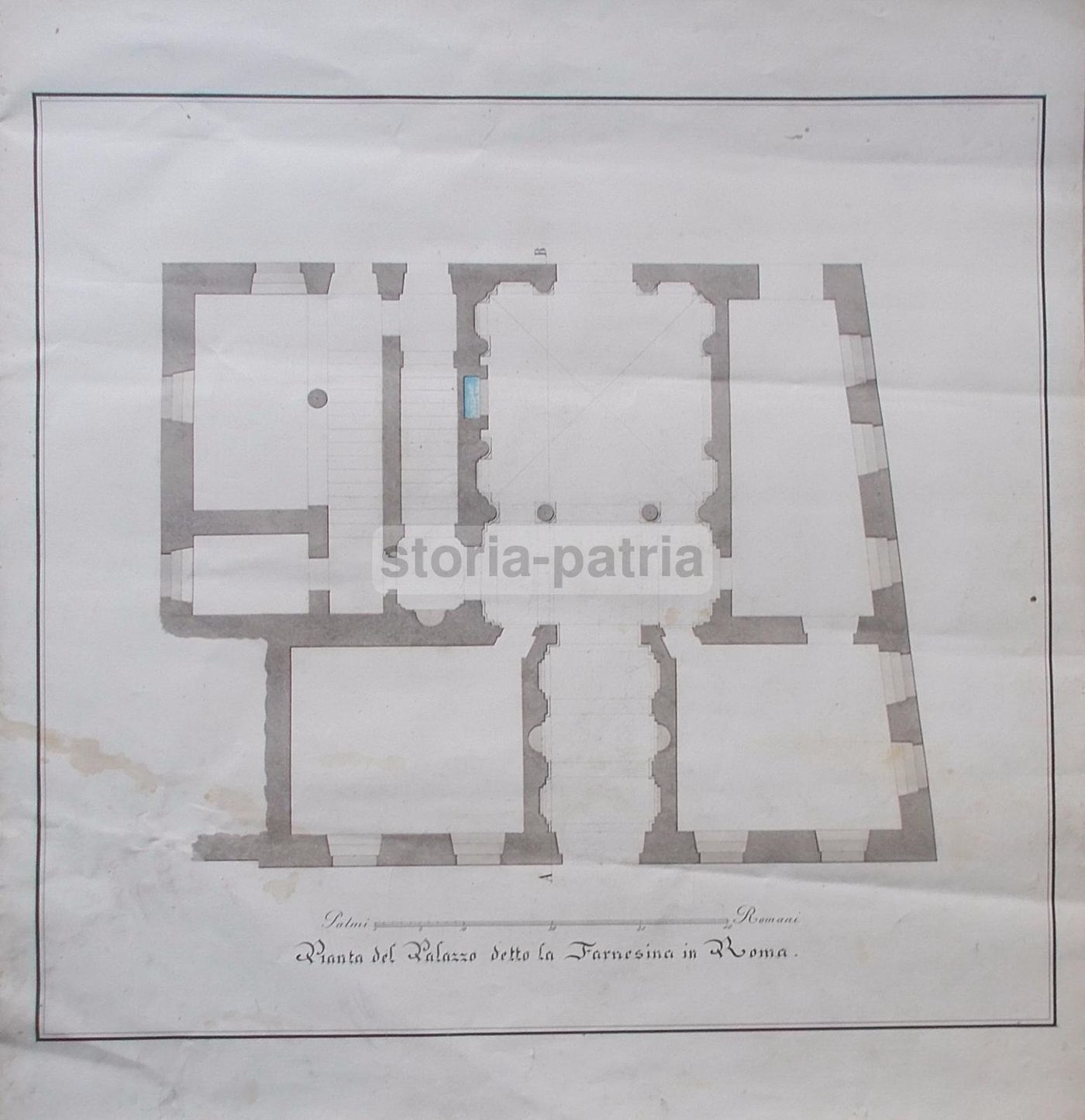 Progetto Architettonico Per Villa Farnesina A Roma, Tre Disegni Originali