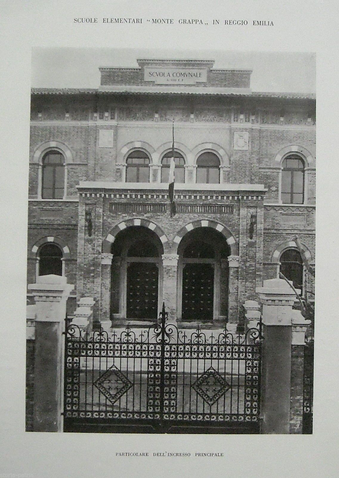 Scuole Monte Grappa Reggio Emilia: Progetto Baldini 1931